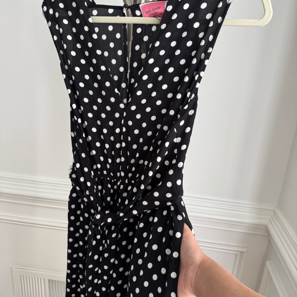 Kate Spade Black and White Polka Dots Jumpsuit Size 2 - Picture 6 of 10